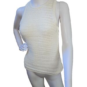 Madewell Ivory 100% Cotton Sleeveless Top